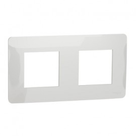NU200418 New Unica - Cover Frame - 2 Gang - 2 X 2 Modules - White