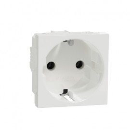 NU303618 Socket-outlet, New Unica, mechanism, 2P + E, 16A, Schuko glossy, untreated, white