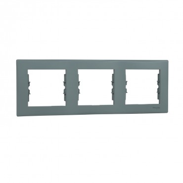 Rama tripla orizontala Schneider Electric SEDNA, gri verde