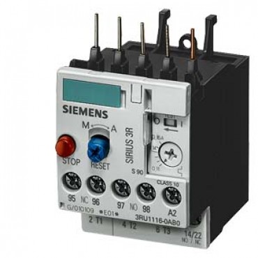RELEU TERMIC, 0.45...0.63 A FOR MOTOR PROTECTION SIZE S00, CLASS 10 FOR CONTACTOR MOUNTING MAIN CIRCUIT: SCREW CONN. AUX. CIRCUIT: SCREW CONN. MANUAL-AUTOMATIC-RESET Siemens