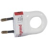 050312 Legrand 2P plug - 10 A - plastic with extraction ring - white - gencod labelling 