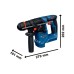 Ciocan rotopercutor pe acumulator Bosch Professional GBH 18V-18 X, 0611927102, 18 V, 1.5 J, 4 – 18 mm diametru gaurire, mandrina ONE CHUCK, limitator gaurire, maner suplimentar, L-BOXX 136