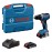 Masina de gaurit si insurubat (bormasina) pe acumulator Bosch Professional GSR 18V-65, 06019N3000, 18V, 63/31 Nm, 2100 RPM, mandrina metalica, Kickback control, motor fara perii/brushless, 2 acumulatori GBA 18V 2.0Ah, incarcator GAL 18V-20, L-Case