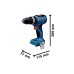 Masina de gaurit si insurubat (bormasina) cu impact pe acumulator Bosch Professional GSB 18V-65, 06019N3300, 18V, 550/2100 RPM, 27.000 percutii/min, Kickback control, motor fara perii/brushless, 65/31 Nm, fara acumulator/incarcator, cutie de carton