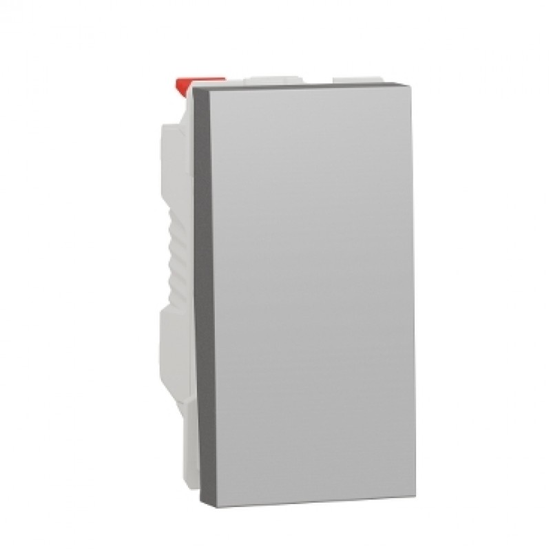 Intrerupator Cap-Scara Schneider Electric Noua Unica NU310330, 10A, 1modul, Aluminiu