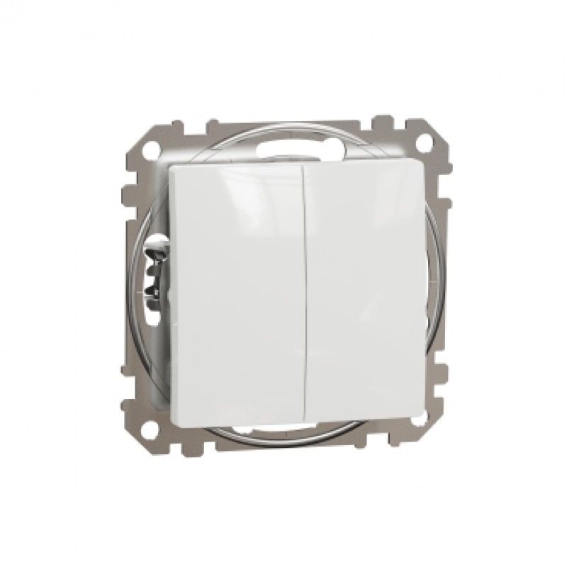 BLACK FRIDAY! Intrerupator dublu Schneider Electric SEDNA Design SDD111105, alb