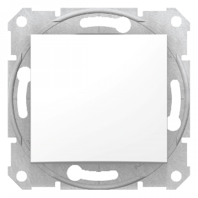 Intrerupator simplu Schneider Electric SEDNA SDN0100121, 10 AX, 250V c.a., alb