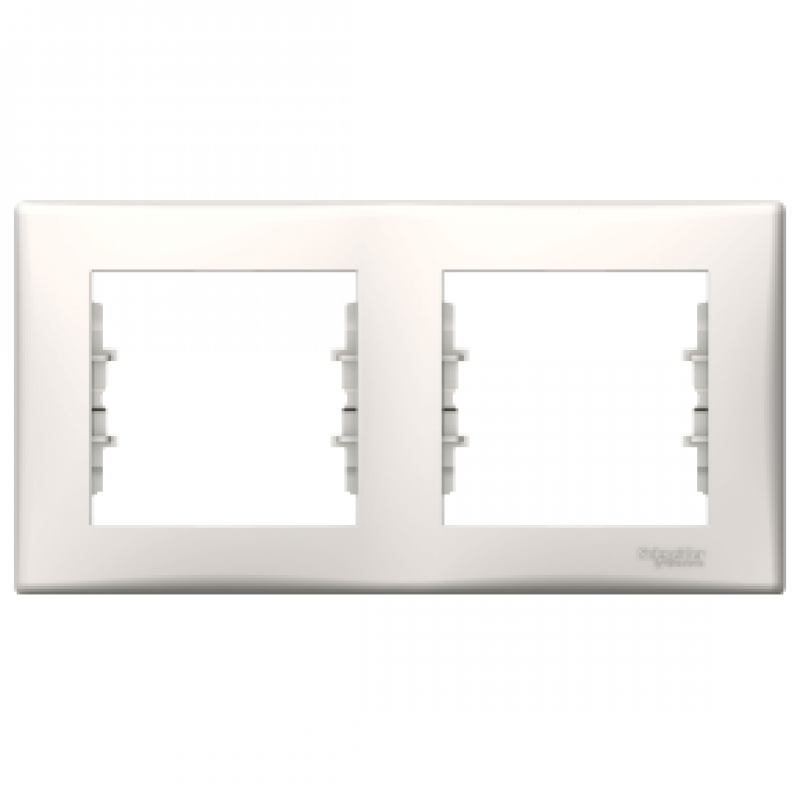 Rama dubla orizontala Schneider Electric SEDNA SDN5800323, crem