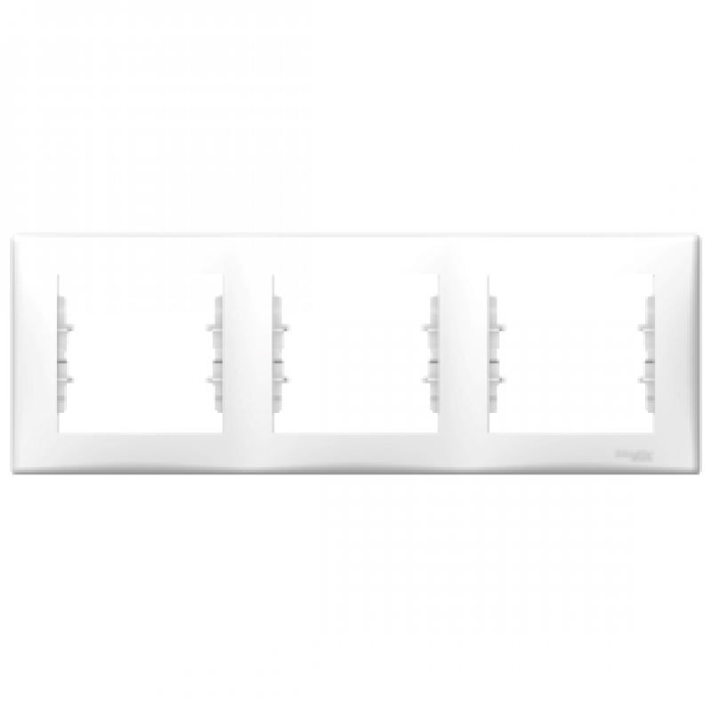 Rama tripla orizontala Schneider Electric SEDNA, alba
