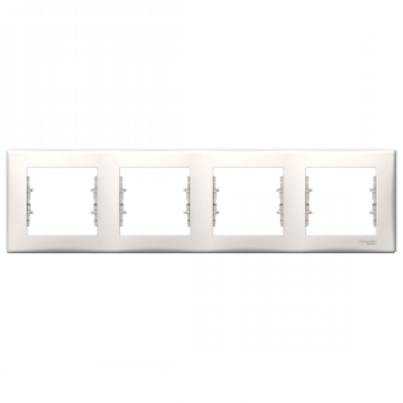 Rama orizontala 4 Posturi Schneider Electric SEDNA, crem