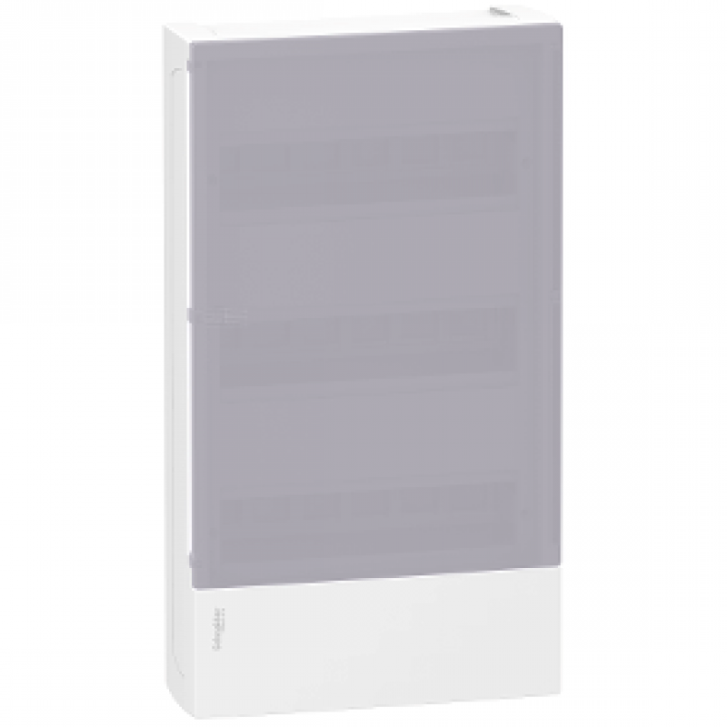 Tablou electric aparent Schneider Electric Mini Pragma, 3 randuri 12 module, usa translucida, IP40