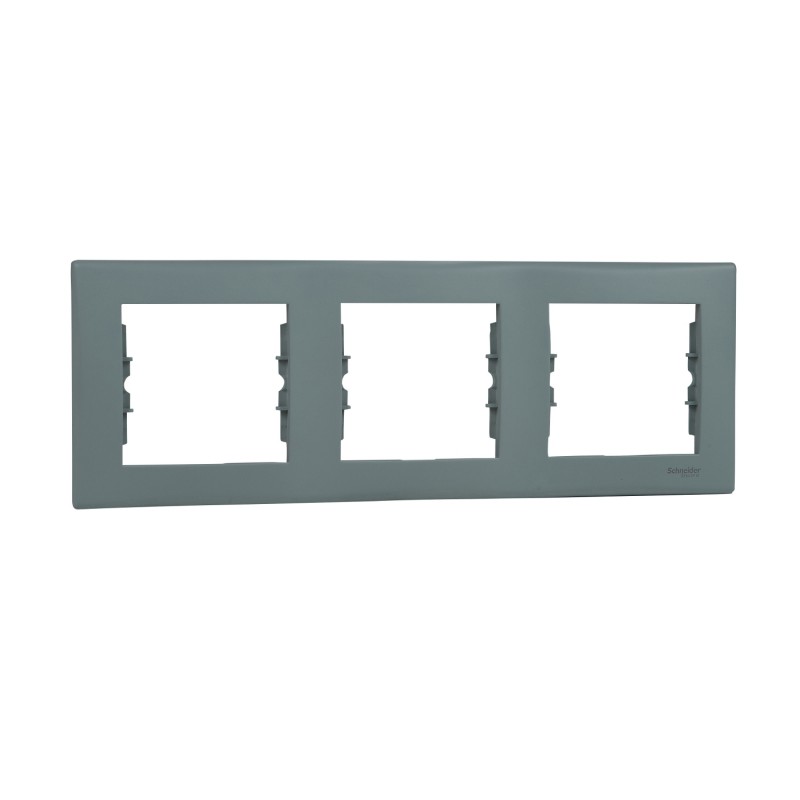 Rama tripla orizontala Schneider Electric SEDNA, gri verde