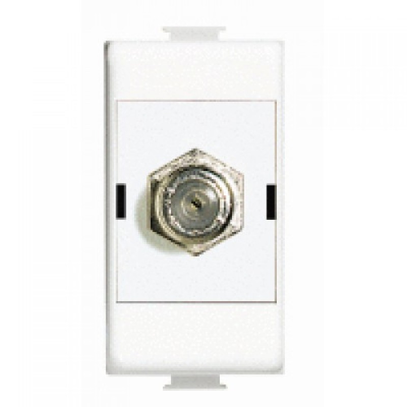 Priza TV coaxiala conector F Impedanta 75ohm Legrand Matix Bticino, 1 modul