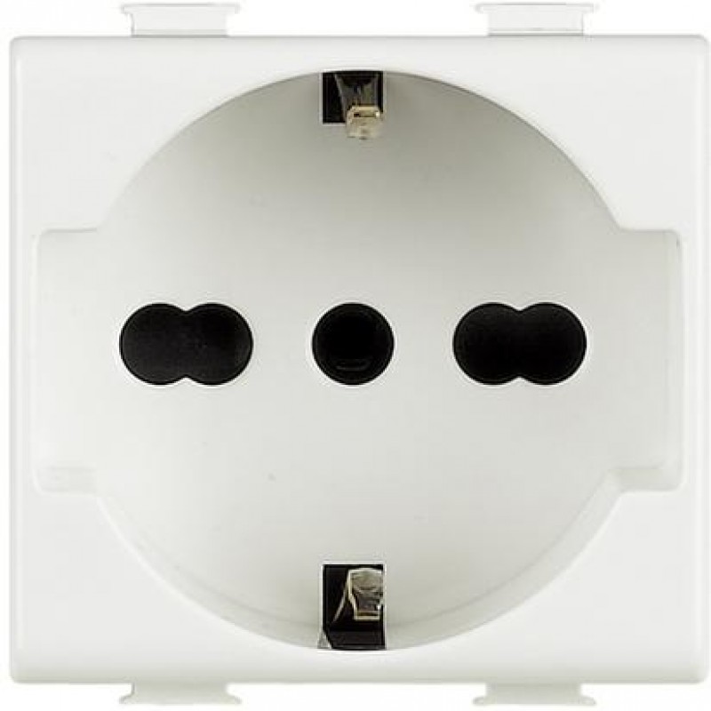 Priza Schuko + Std Italian Legrand Matix Bticino 10/16A 2 module