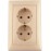 Priza schuko dubla 2x2P+T cu protectie mecanica pt. copii Legrand Valena, ivoar 