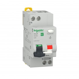 Intreruptor Automat Modular Diferential Schneider Electric Easy9 EZ9D32620, RCBO 1P+N 4500 AC 30mA C 20A