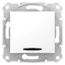 Intrerupator simplu  cu indicator luminos Schneider Electric Sedna SDN0400321, incastrat, alb