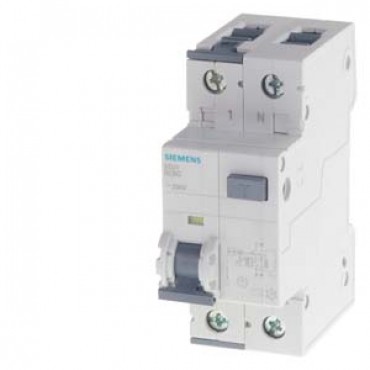 RCBO elm, 6 kA, 1P+N, type AC, 30 mA, C-char, In: 40 A, Un AC: 230 V Siemens